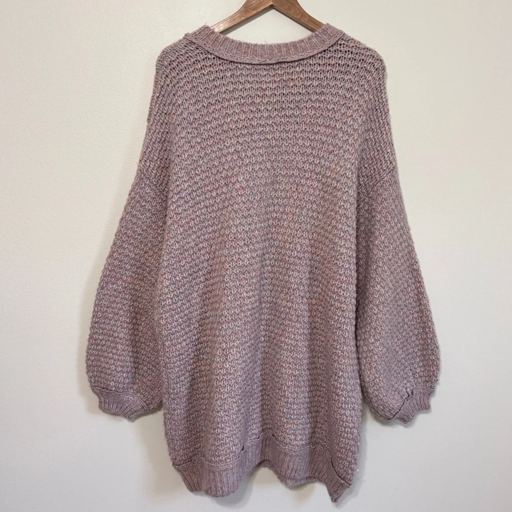 Free People Lola Sweater Mini Dress Size Medium Purple Fall Winter